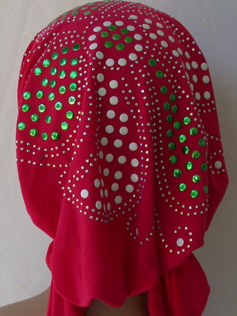Pink Fancy Girl Stud Fashion Cap Slip On Bonnet Hijab Undercap #3